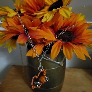 Wired a rap Fall chunky heart  neclance